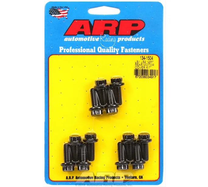 ARP 12-POINT REAR COVER BOLT KIT - LS - BLACK OXIDE - 134-1504