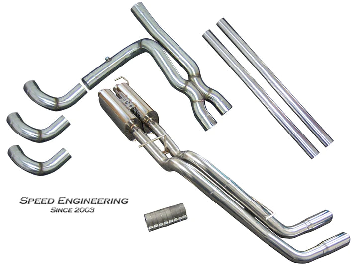SILVERADO & SIERRA TRUE DUAL EXHAUST SYSTEM 2007-2019 (CREW & EXTRA CAB) "REAR EXIT"