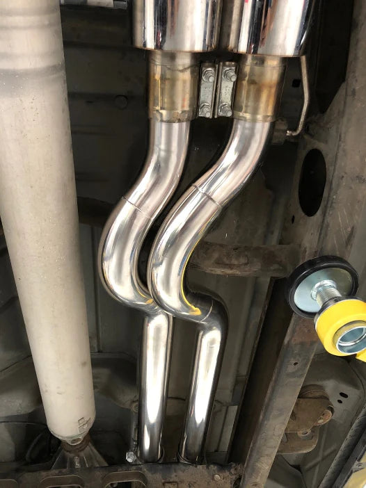 SILVERADO & SIERRA TRUE DUAL EXHAUST SYSTEM 1999-2006 (CREW & EXTRA CAB) "AXLE DUMP"