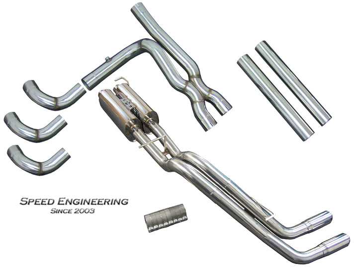 SILVERADO & SIERRA TRUE DUAL EXHAUST SYSTEM 1999-2019 (SINGLE CAB) "REAR EXIT"