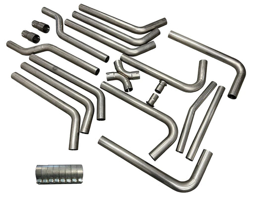 UNIVERSAL 2.5" EXHAUST BUILDER KIT "DELUXE" (304 STAINLESS)