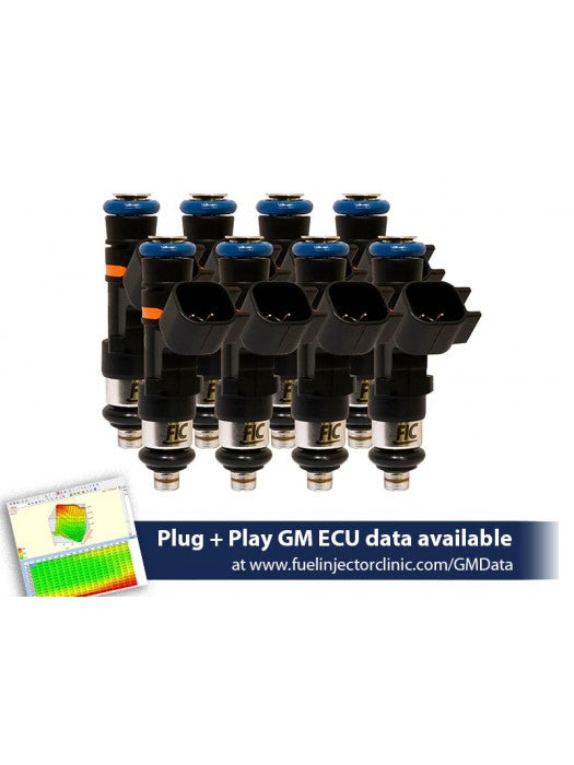 1000CC (100 LBS/HR AT OE 58 PSI FUEL PRESSURE) FIC FUEL INJECTOR CLINIC INJECTOR SET FOR 4.8/5.3/6.0 TRUCK MOTORS ('07-'13) (HIGH-Z)